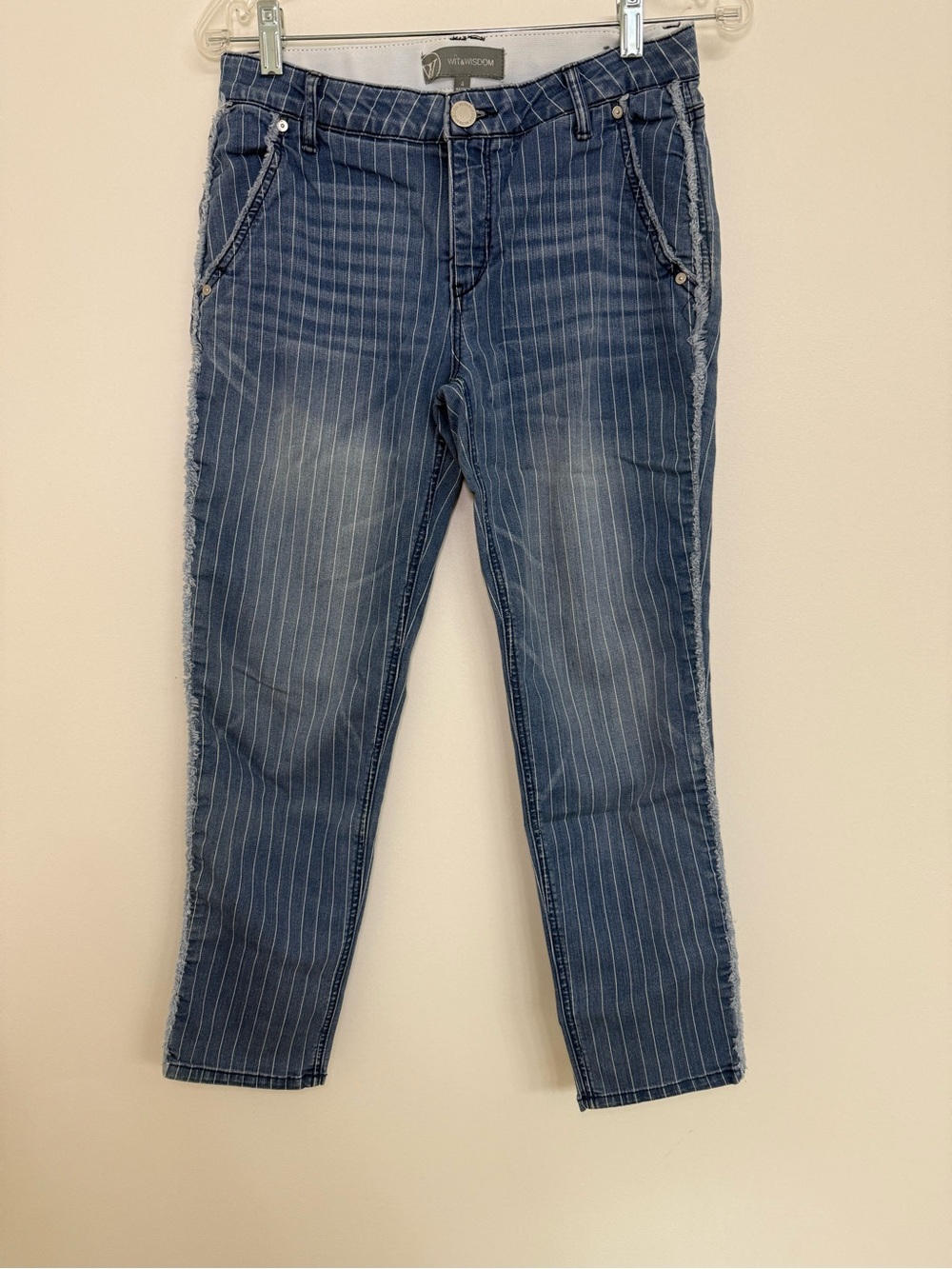 WIT & Wisdom Collection Women’s Blue Pinstripe Jeans Size 4